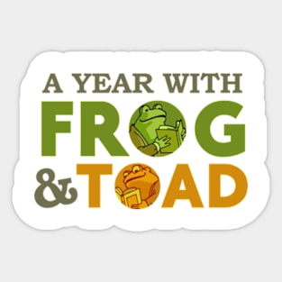 a year Frog and Toad Sticker